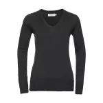 Ladies-V-Neck-Knitted-Pullover