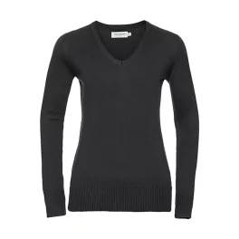Ladies-V-Neck-Knitted-Pullover