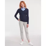 Ladies-V-Neck-Knitted-Pullover