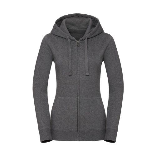 Ladies-Authentic-Melange-Zipped-Hood-Sweat