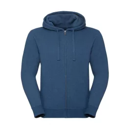 Mens-Authentic-Melange-Zipped-Hood-Sweat