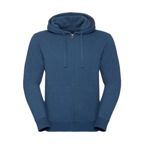 Mens-Authentic-Melange-Zipped-Hood-Sweat