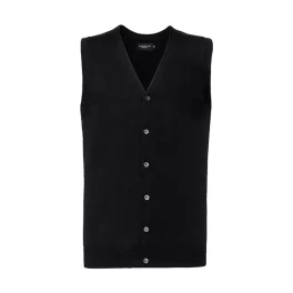 Mens-V-Neck-Sleeveless-Knitted-Cardigan