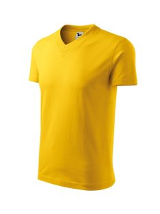 V-neck póló unisex sárga S