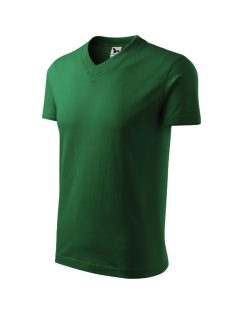 V-neck póló unisex üvegzöld S