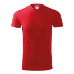 Heavy V-neck póló unisex piros 2XL