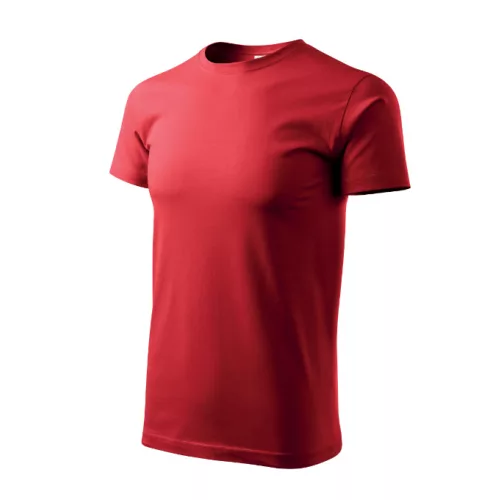 Basic póló férfi piros 5XL