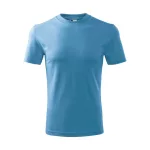 Basic póló gyerek azúrkék 134 cm/8 éves