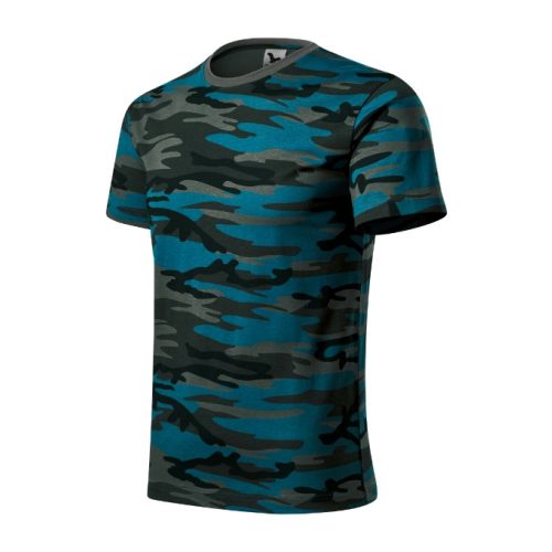 Camouflage póló unisex camouflage petrol XS