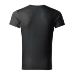 Slim Fit V-neck póló férfi ébenszürke L