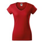 Fit V-neck póló női piros 2XL