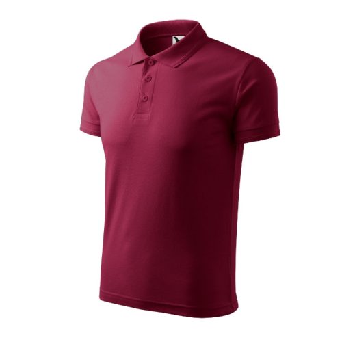 Pique Polo galléros póló férfi garnet 3XL