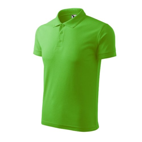 Pique Polo galléros póló férfi almazöld XL