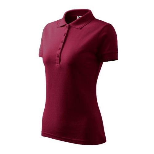 Pique Polo galléros póló női garnet XS