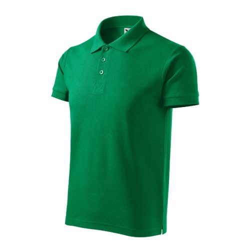 Cotton Heavy galléros póló férfi fűzöld 2XL