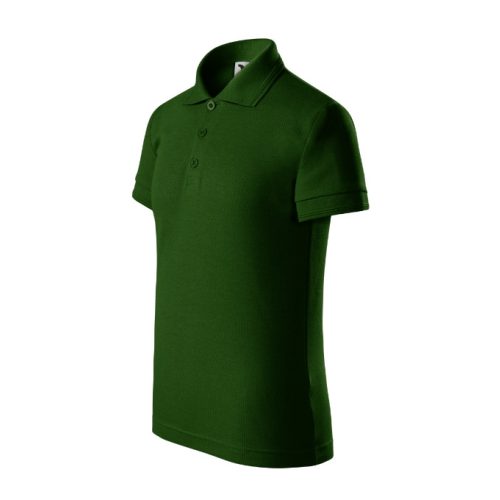 Pique Polo galléros póló gyerek üvegzöld 134 cm/8 éves