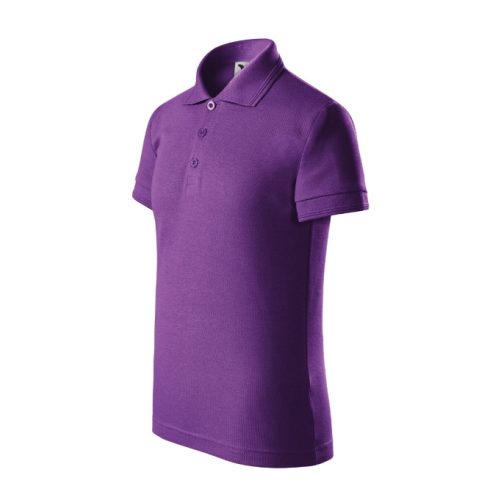 Pique Polo galléros póló gyerek lila 122 cm/6 éves