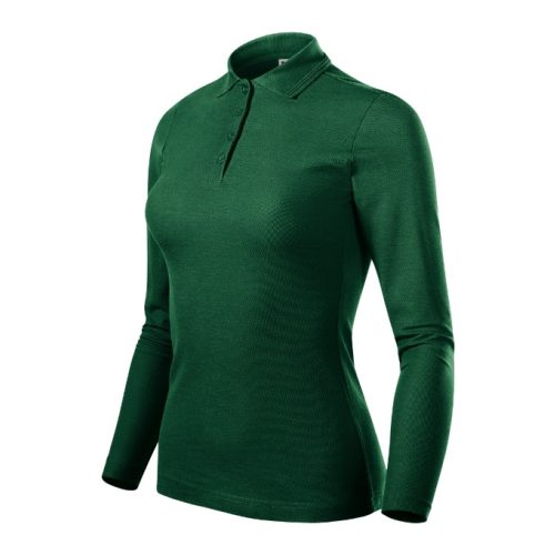 Pique Polo LS galléros póló női dark green 2XL
