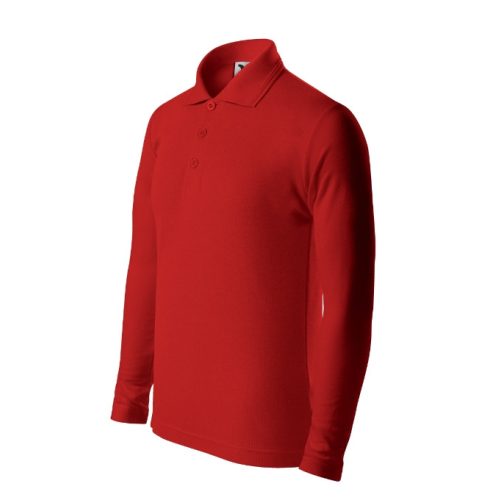 Pique Polo LS galléros póló gyerek piros 146 cm/10 éves