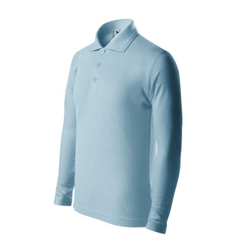 Pique Polo LS galléros póló gyerek égszínkék 134 cm/8 éves