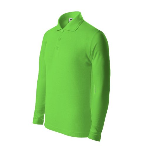 Pique Polo LS galléros póló gyerek almazöld 122 cm/6 éves
