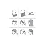 Twister kendő unisex/gyerek fehér uni