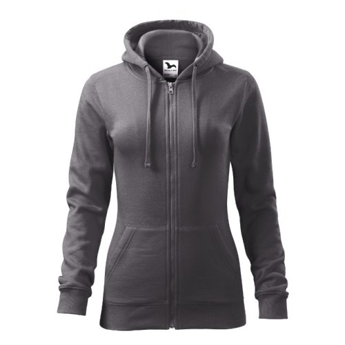 Trendy Zipper felső női acélszürke 2XL