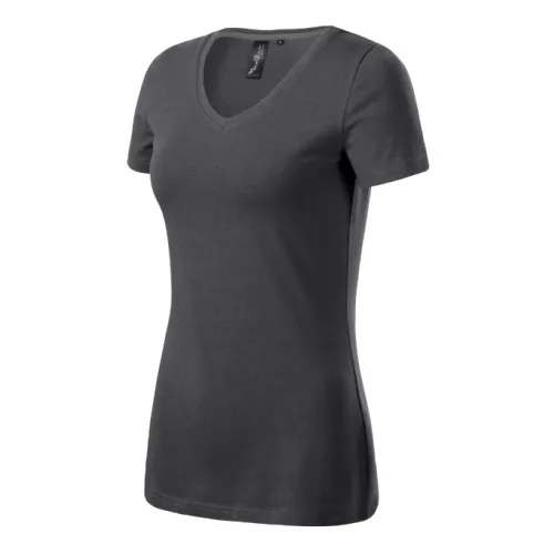 Action V-neck póló női light anthracite 2XL