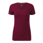 Action V-neck póló női garnet S