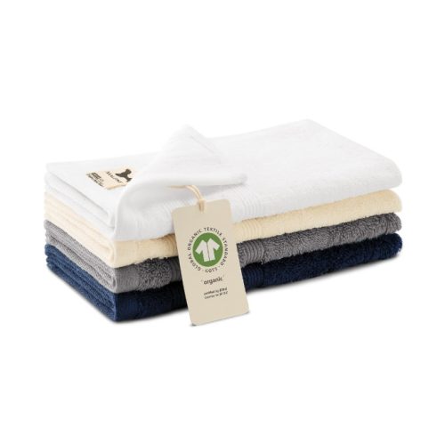 Organic (GOTS) kis törülköző unisex fehér 30 x 50 cm