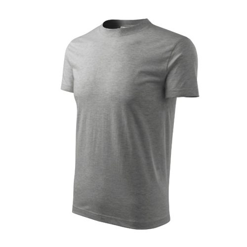 Base póló unisex sötétszürke melírozott 4XL