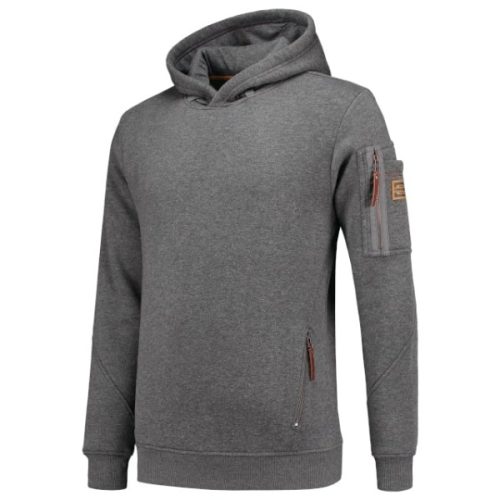 Premium Hooded Sweater felső férfi stone melange L