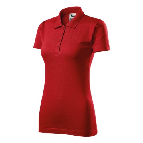 Single J. galléros póló női piros, 2XL méret