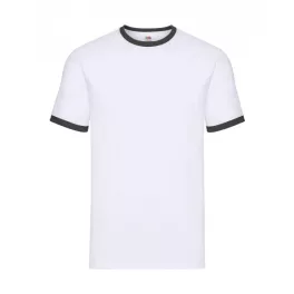 Ringer Tee White/black, XL FEHÉR ÉS FEKETE