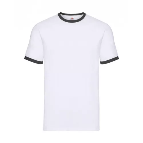 Ringer Tee White/black, XL FEHÉR ÉS FEKETE