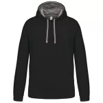 KA446 MEN'S CONTRAST HOODED SWEATSHIRT, S