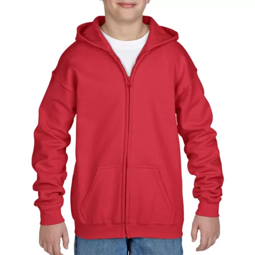 GIB18600 HEAVY BLEND™ YOUTH FULL ZIP HOODED SWEATSHIRT, M