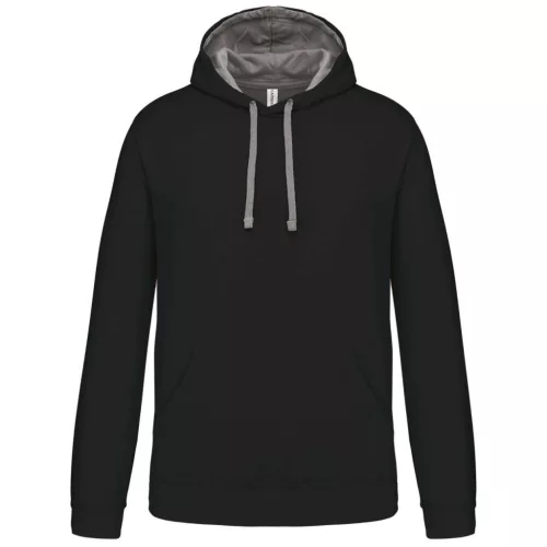 KA446 MEN'S CONTRAST HOODED SWEATSHIRT, M