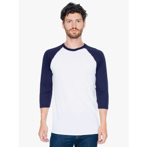 AABB453-UNISEX-POLY-COTTON-3-4-UJJU-RAGLAN-POLO