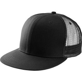 KP113-TRUCKER-FLAT-PEAK-CAP-6-PANELS
