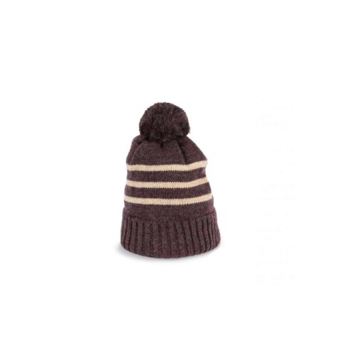 KP556-KNITTED-STRIPED-BEANIE-IN-RECYCLED-YARN