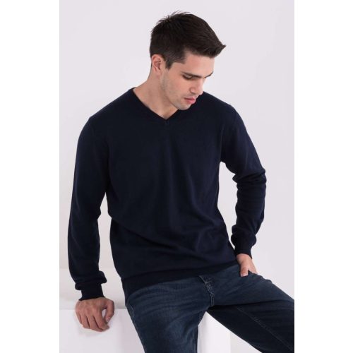 LW9133-MENS-V-NECK-FINE-GAUGE-COTTON-PULLOVER