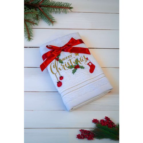 OLXMAS03-OLIMA-CHRISTMAS-TOWEL-MERRY-CHRISTMAS-ORN