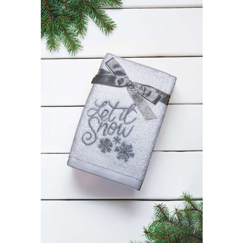 OLXMAS13-OLIMA-CHRISTMAS-TOWEL-LET-IT-SNOW-FLAKES