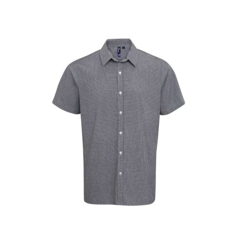 PR221-MENS-SHORT-SLEEVE-GINGHAM-COTTON-MICROCHECK