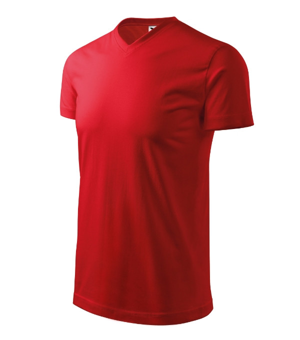 Heavy V-neck póló unisex piros 2XL Heavy V-neck póló unisex piros 2XL