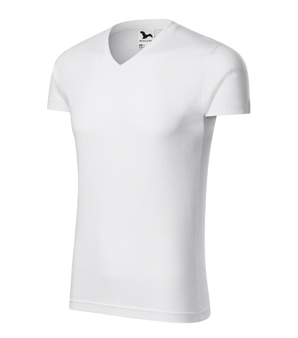 Slim Fit V-neck póló férfi fehér L