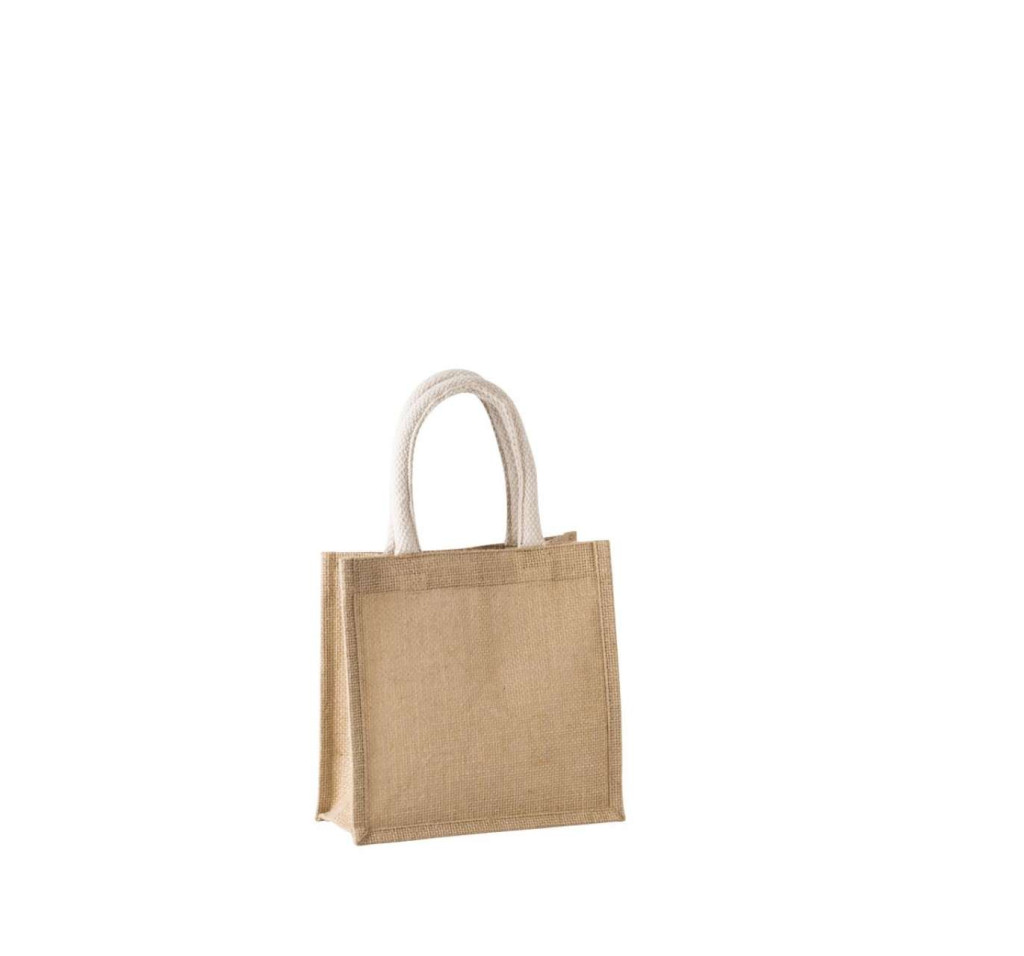 KI0272 JUTE CANVAS TOTE - SMALL
