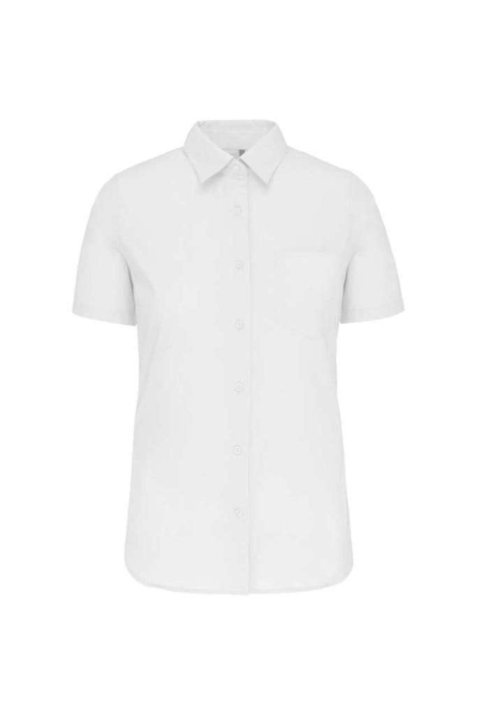 KA544 LADIES' SHORT-SLEEVED COTTON POPLIN SHIRT, M-es méret