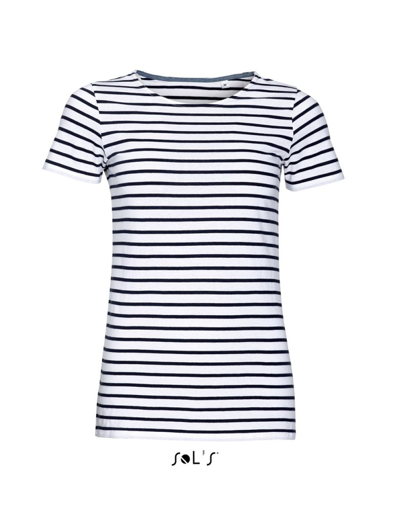 SO01399 SOL'S MILES WOMEN - KEREKNYAKÚ CSÍKOS PÓLÓ
